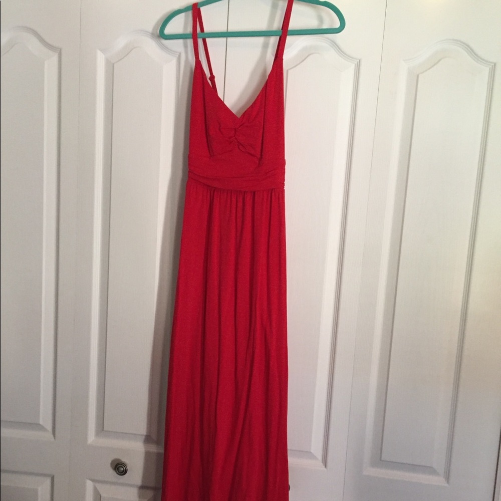 Ann Taylor Loft Red Maxi